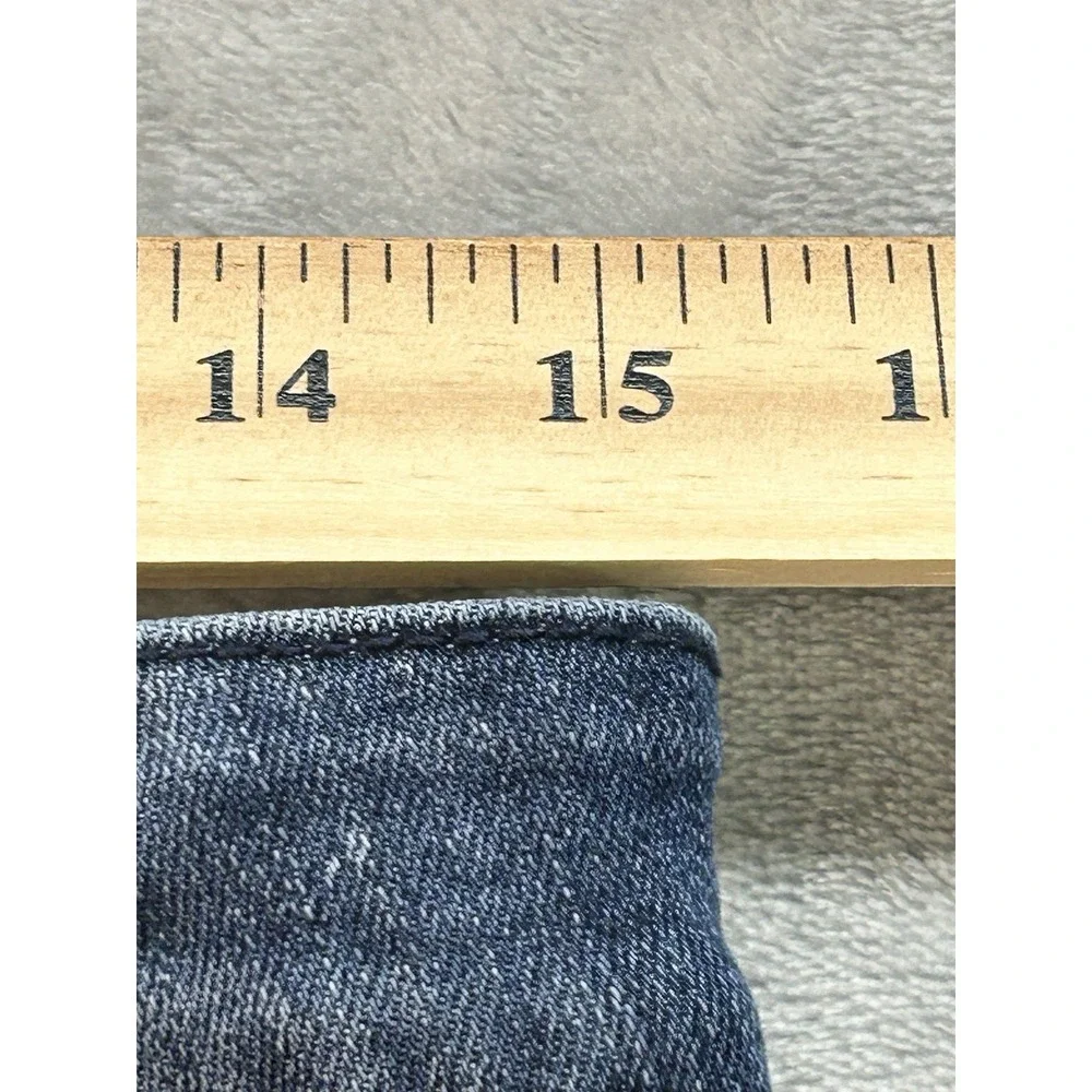 Judy Blue Jean Women Sz 11/30 Speckled Blue Relaxed Fit Tapered Mid Rise Stretch
